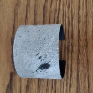 Hair on cuff bracelet